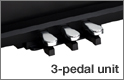 Integrated stand and 3-pedal unit